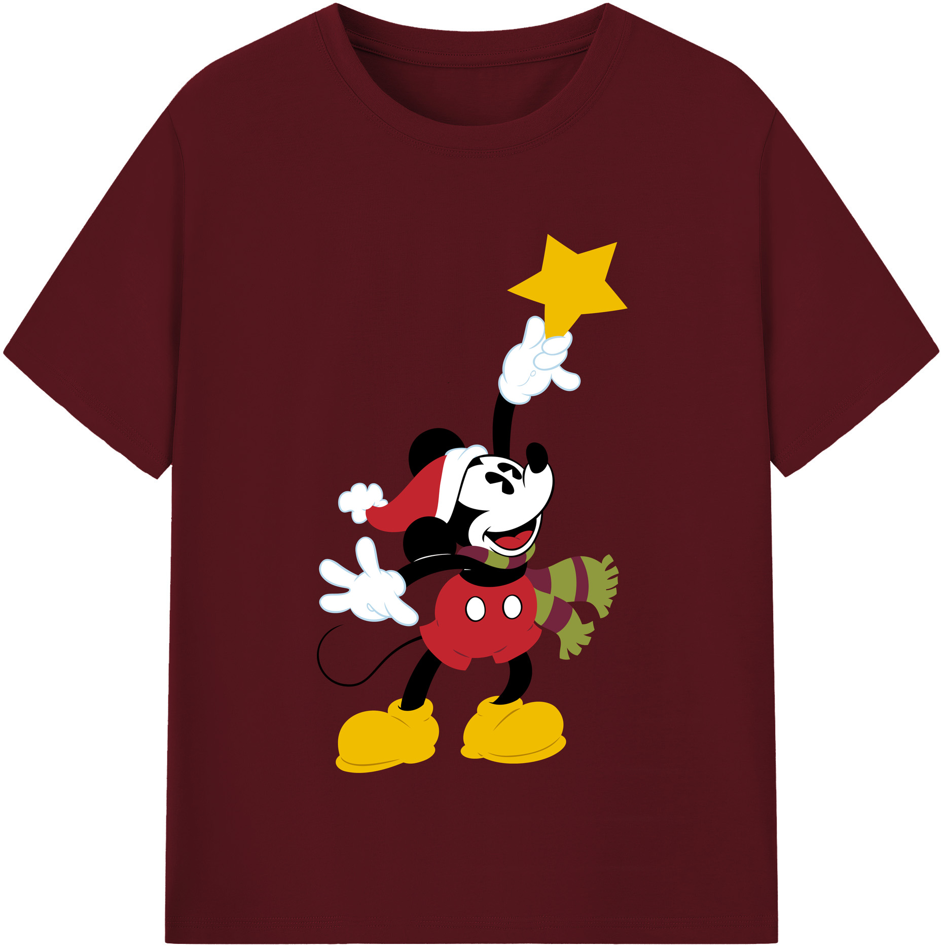 （画像用） ミッキーマウス Mickey Mouse 綿100％半袖Tシャツ（フロントプリント）